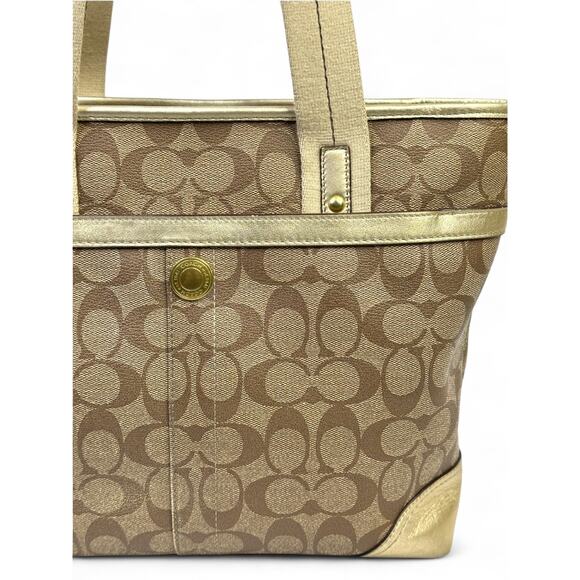 Coach Signature Stripe Heritage Tote Bag - Picture 8 of 16